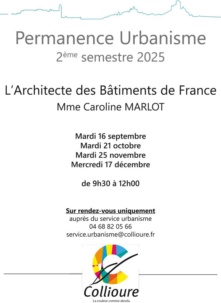 Permanence urbanisme 2nd semestre 2025