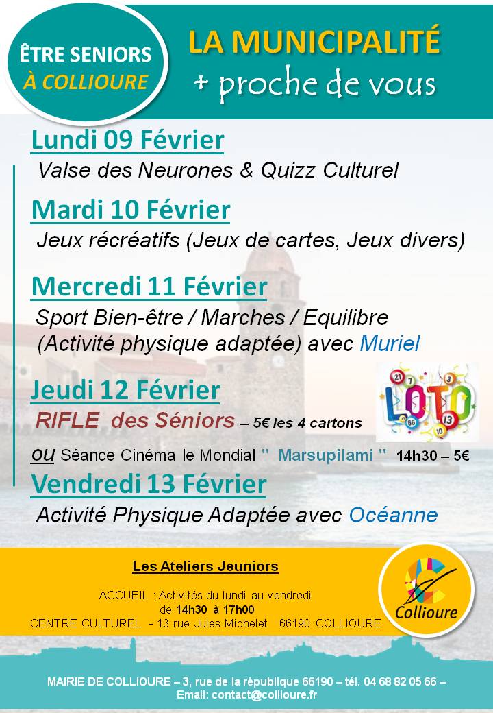 Programme Janvier 2026 Semaine 7