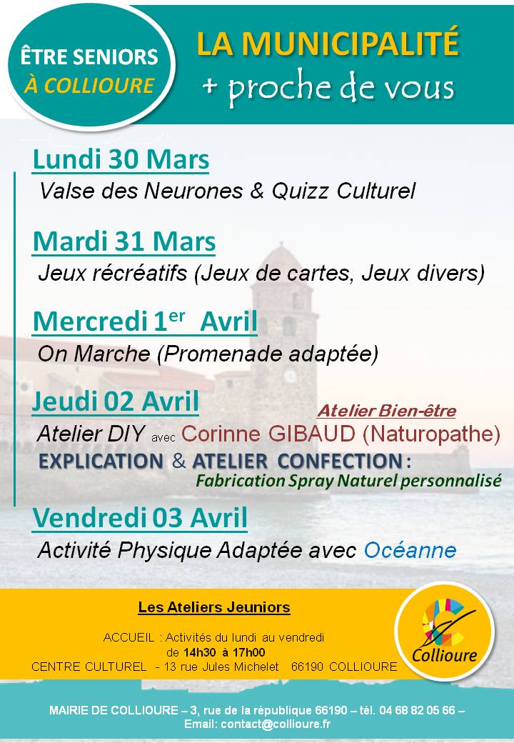 Programme Avril 2026 Semaine 14