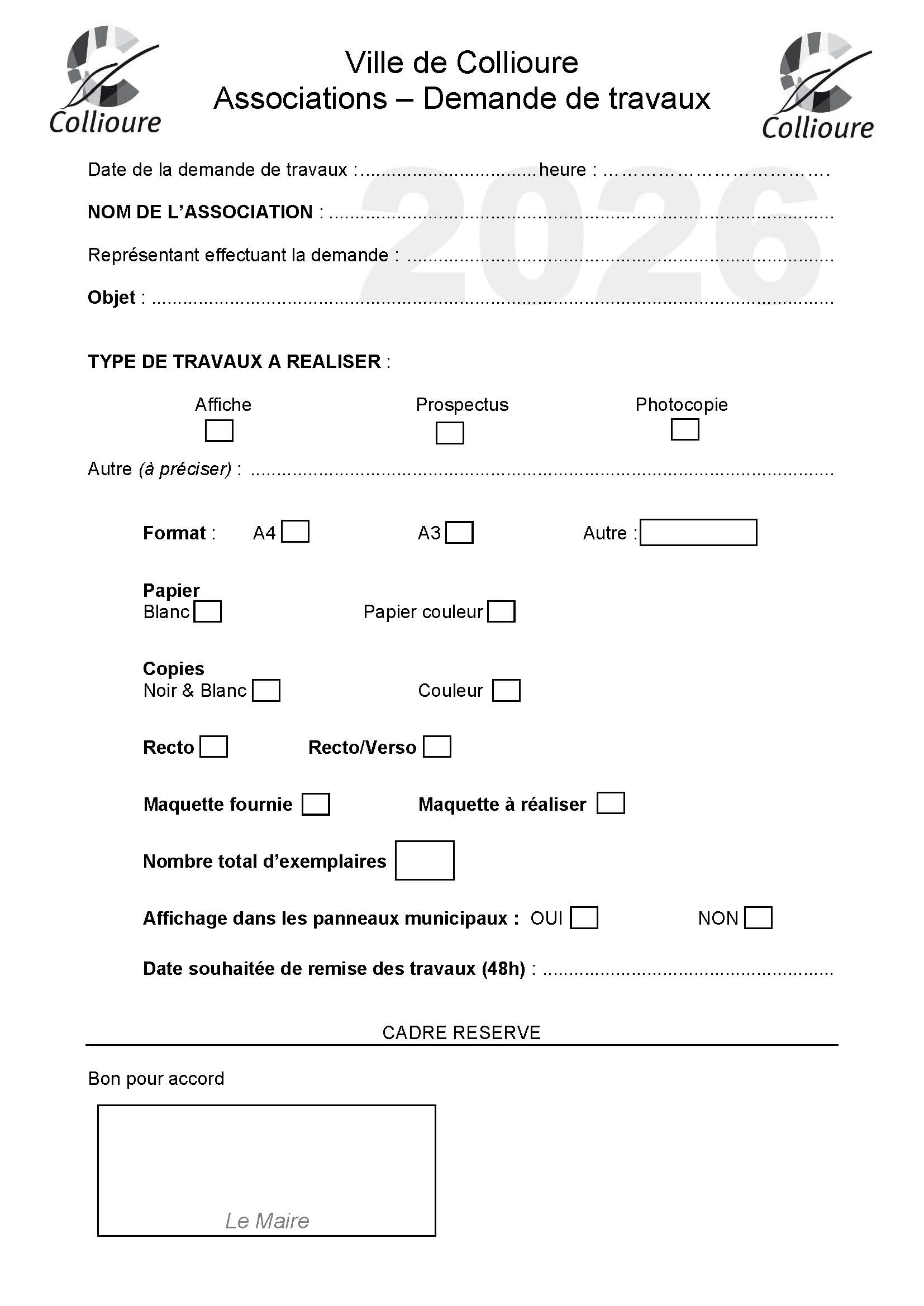 Demande de photocopies