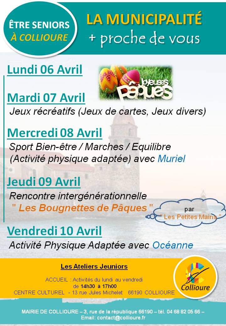 Programme Avril 2026 Semaine 15