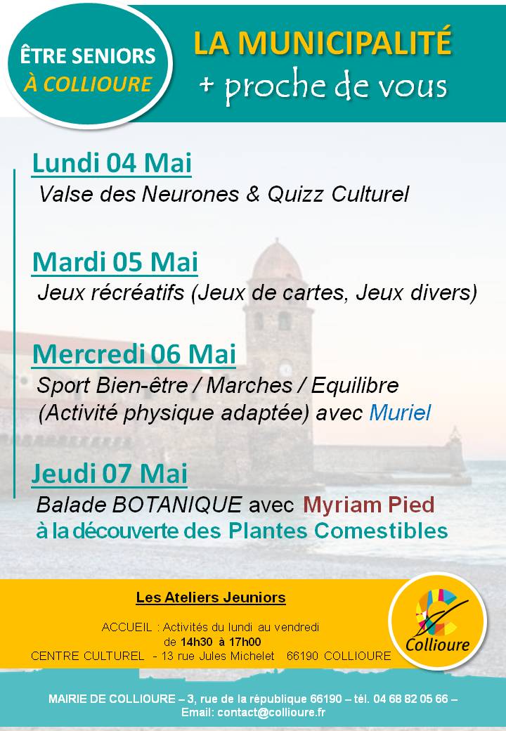 Programme Mai 2026 Semaine 19
